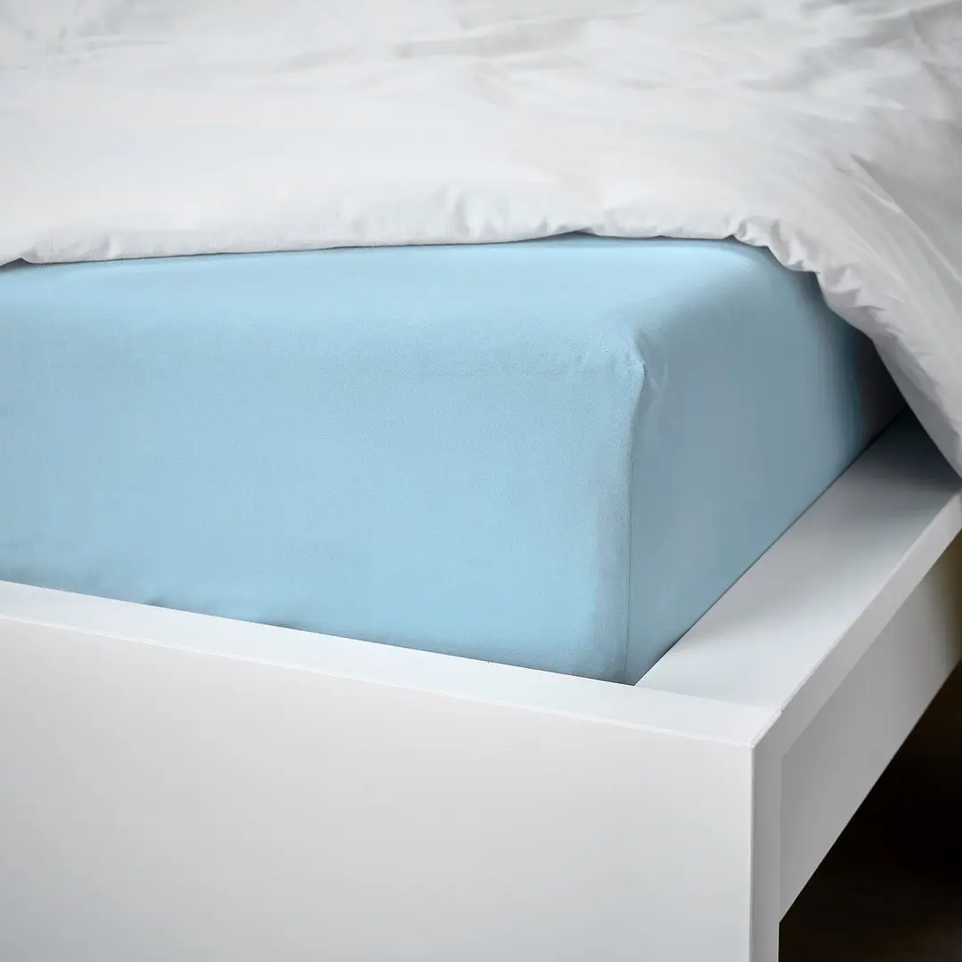 Cearşaf cu elastic Ikea Varvial 120x200 (Bleu) - 5