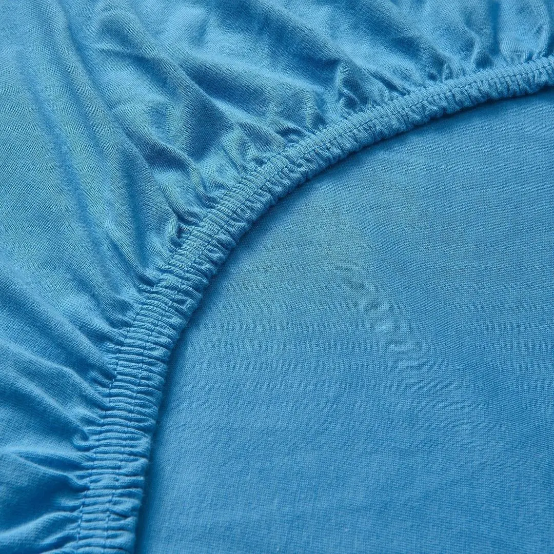 Cearsaf cu elastic Ikea Varvial 160x200 (Albastru)