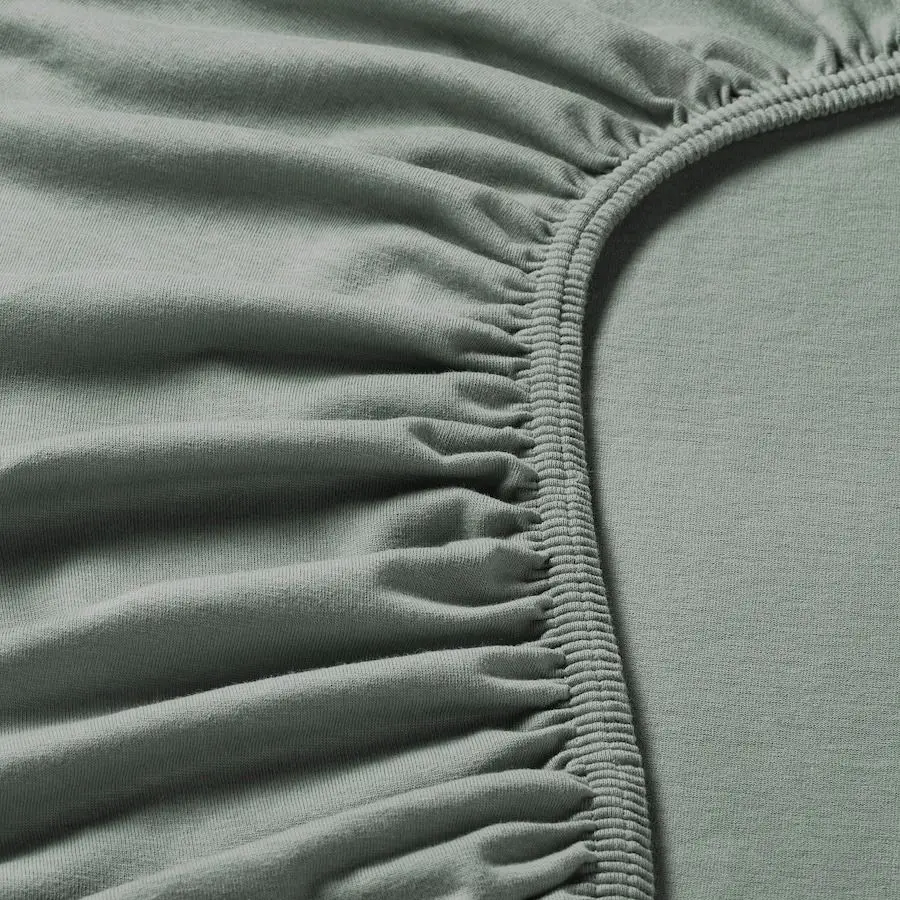 Cearşaf cu elastic Ikea Varvial 180x200 (Gri-Verde)