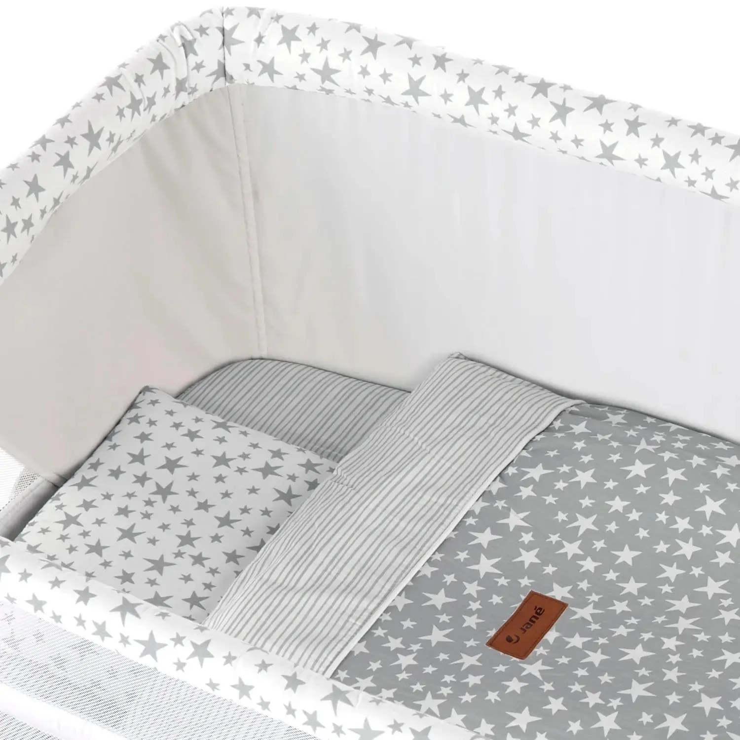 Детское постельное белье Jane Stars 50x80 (White/Grey) - 2