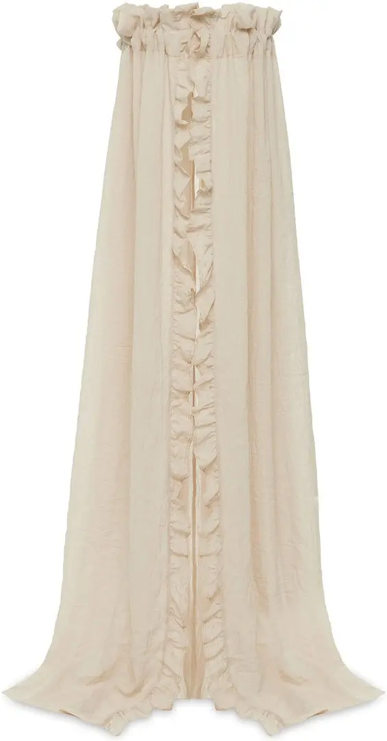 Baldachin pentru pat Jollein Vintage Ruffle 155cm (Nougat)