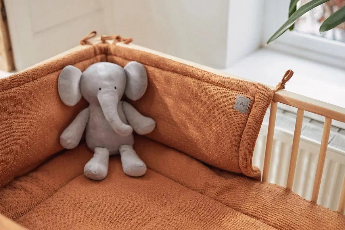 Bara de protectie pentru patut Jollein Bliss Knit (Caramel)