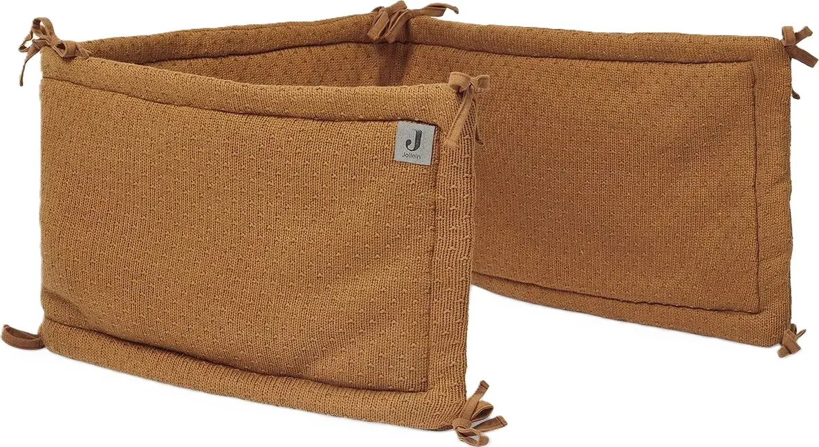 Bara de protectie pentru patut Jollein Bliss Knit (Caramel)