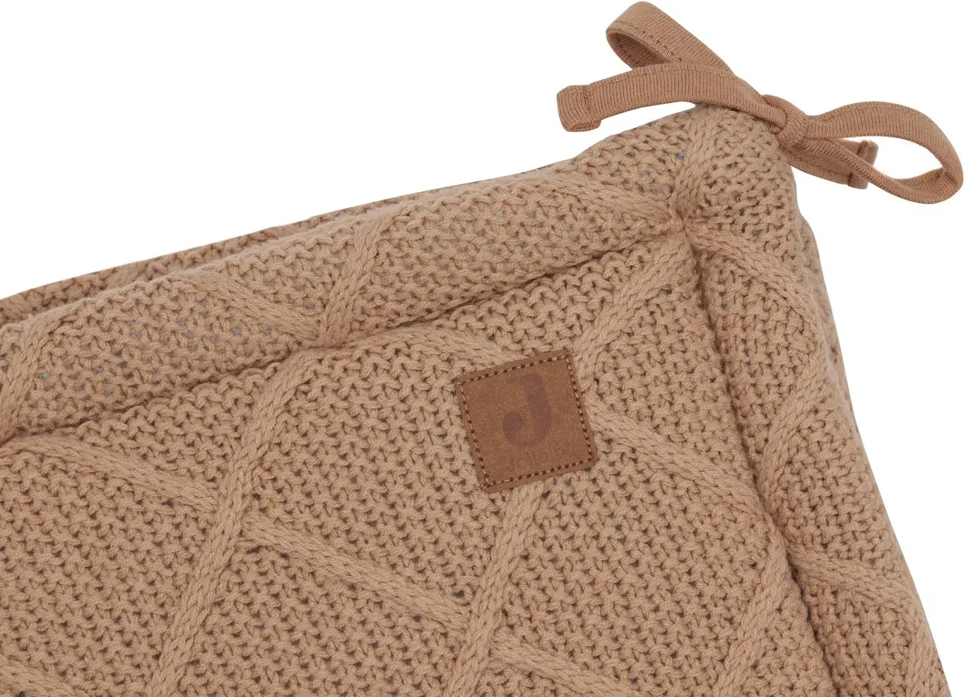 Бортик для детской кровати Jollein Check Knit (Biscuit) - 3