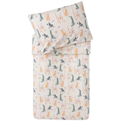 Lenjerie de pat pentru copii Jollein 140x100 (Jungle Jambo)