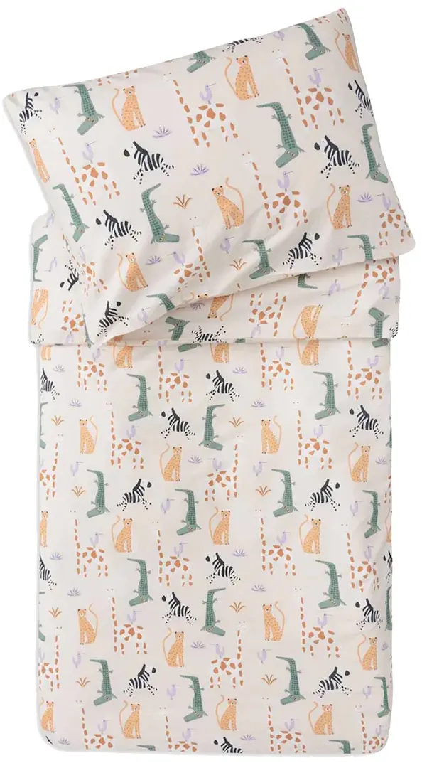 Lenjerie de pat pentru copii Jollein 140x100 (Jungle Jambo)