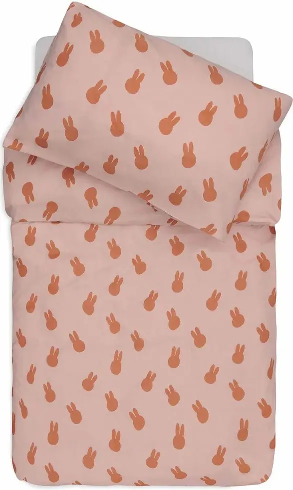 Lenjerie de pat pentru copii Jollein Miffy Shadow 100x140 (Wild Rose)
