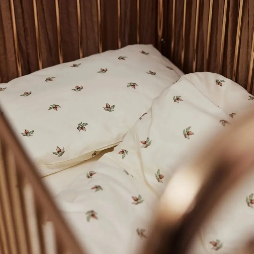 Детское постельное белье Jollein Rosehip 100x140 (White/Multicolor)