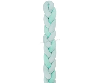 Bara de protectie pentru patut Kikka Boo 3 braids 180x12 (Mint)