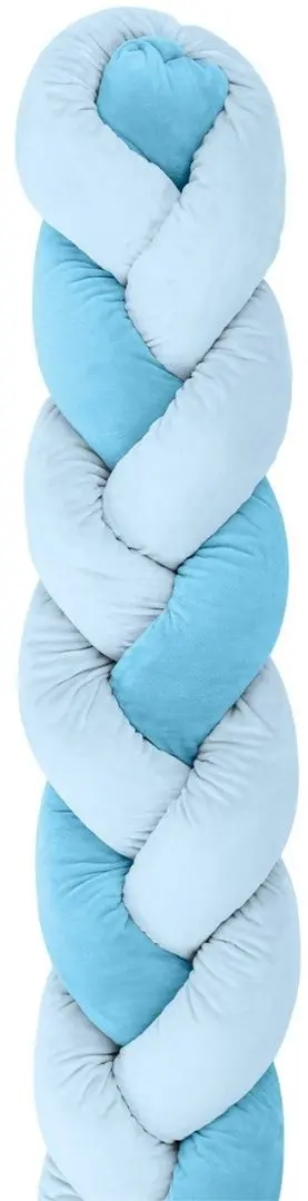 Бортик для детской кровати Kikka Boo 3 braids 210x20 (Blue)
