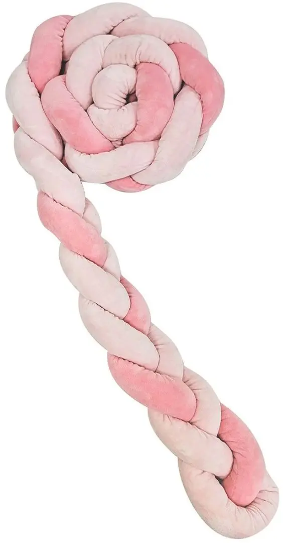 Бортик для детской кровати Kikka Boo 3 braids 210x20 (Pink)