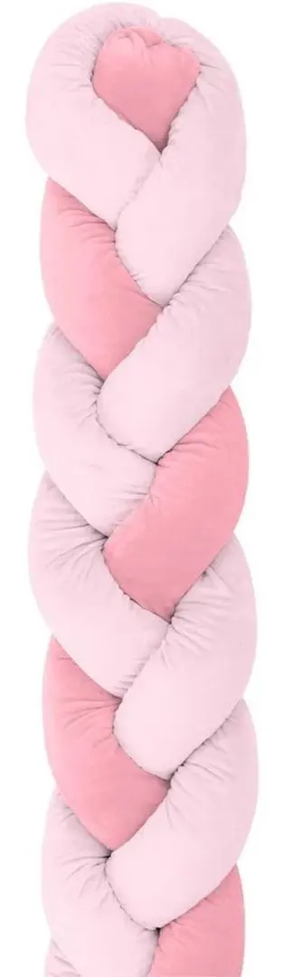 Бортик для детской кровати Kikka Boo 3 braids 210x20 (Pink)