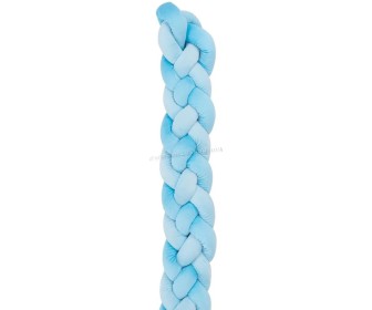 Bara de protectie pentru patut Kikka Boo 4 braids 180x15 (Blue)