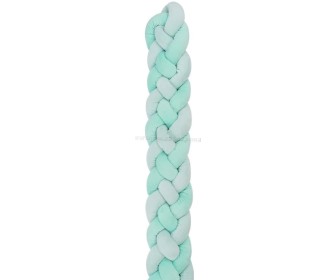 Bara de protectie pentru patut Kikka Boo 4 braids 180x15 (Mint)