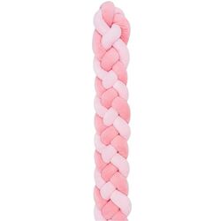 Bara de protectie pentru patut Kikka Boo 4 braids 180x15 (Pink) Thumb