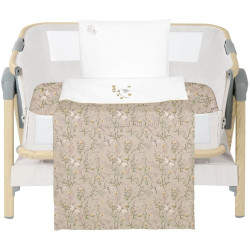 Lenjerie de pat pentru copii Kikka Boo Secret Garden 50x80 (Beige)