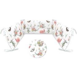 Bara de protectie pentru patut MimiNu Australian Animals (Mint/White) Thumb