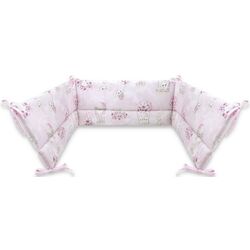 Bara de protectie pentru patut MimiNu Awesome Bunnies (Pink)