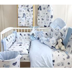 Bara de protectie pentru patut MimiNu Baby Shower (Blue) Thumb