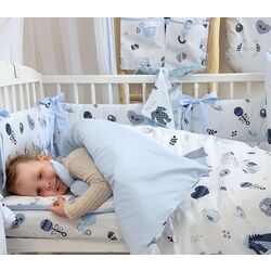 Bara de protectie pentru patut MimiNu Baby Shower (Blue) Thumb