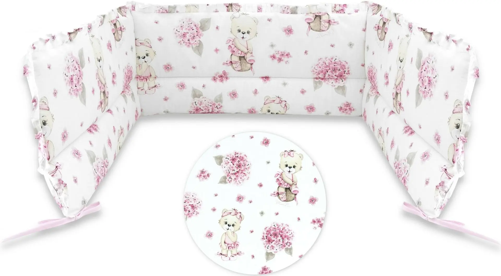 Bara de protectie pentru patut MimiNu Ballerina (Pink) - 2