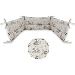 Bara de protectie pentru patut MimiNu Calm Forest (Beige) Thumb