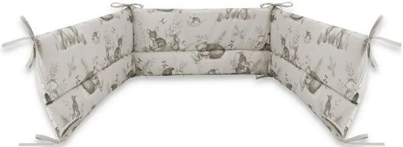 Bara de protectie pentru patut MimiNu Calm Forest (Beige)