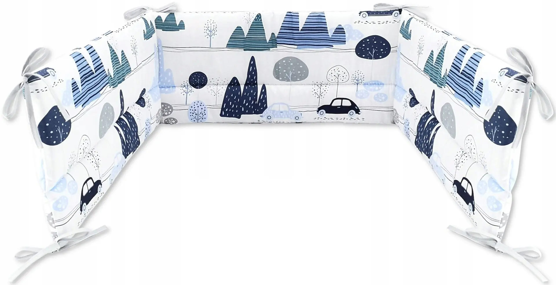 Bara de protectie pentru patut MimiNu Childrens Journey (Blue)