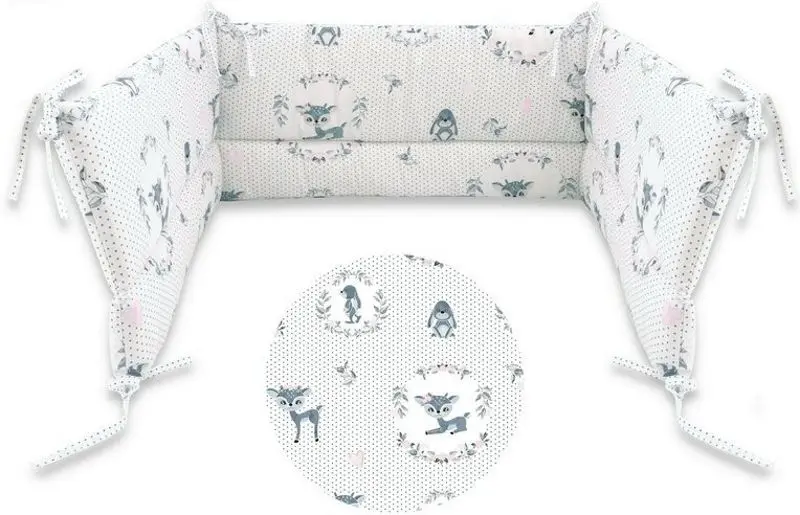 Bara de protectie pentru patut MimiNu Deer (Dark Mint) - 2