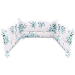 Bara de protectie pentru patut MimiNu Peonie (Mint)