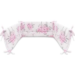 Bara de protectie pentru patut MimiNu Peonie (Pink)