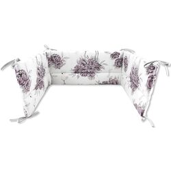 Bara de protectie pentru patut MimiNu Peonie (Plum)