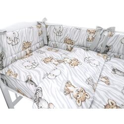 Bara de protectie pentru patut MimiNu Safari Natural (Gray) Thumb