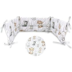 Bara de protectie pentru patut MimiNu Safari Natural (Gray) Thumb