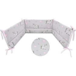 Bara de protectie pentru patut MimiNu Unicorn (Pink/Gray) Thumb