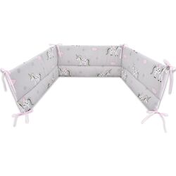 Bara de protectie pentru patut MimiNu Unicorn (Pink/Gray)