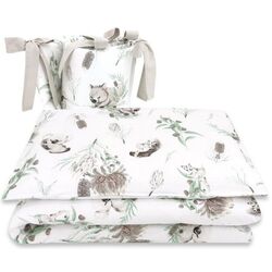 Lenjerie de pat pentru copii MimiNu Australian Animals (Beige/Grey)