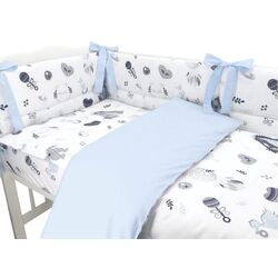 Lenjerie de pat pentru copii MimiNu Baby Shower (Blue) Thumb