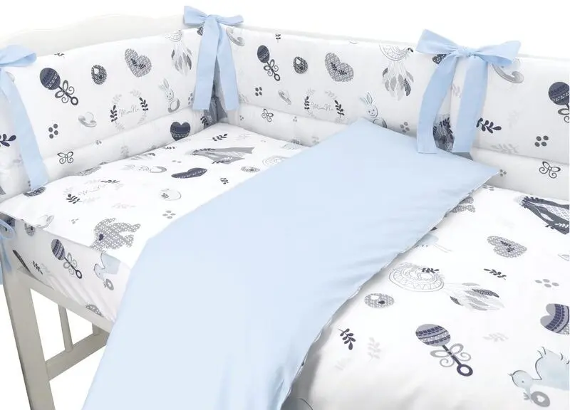 Lenjerie de pat pentru copii MimiNu Baby Shower (Blue) - 2