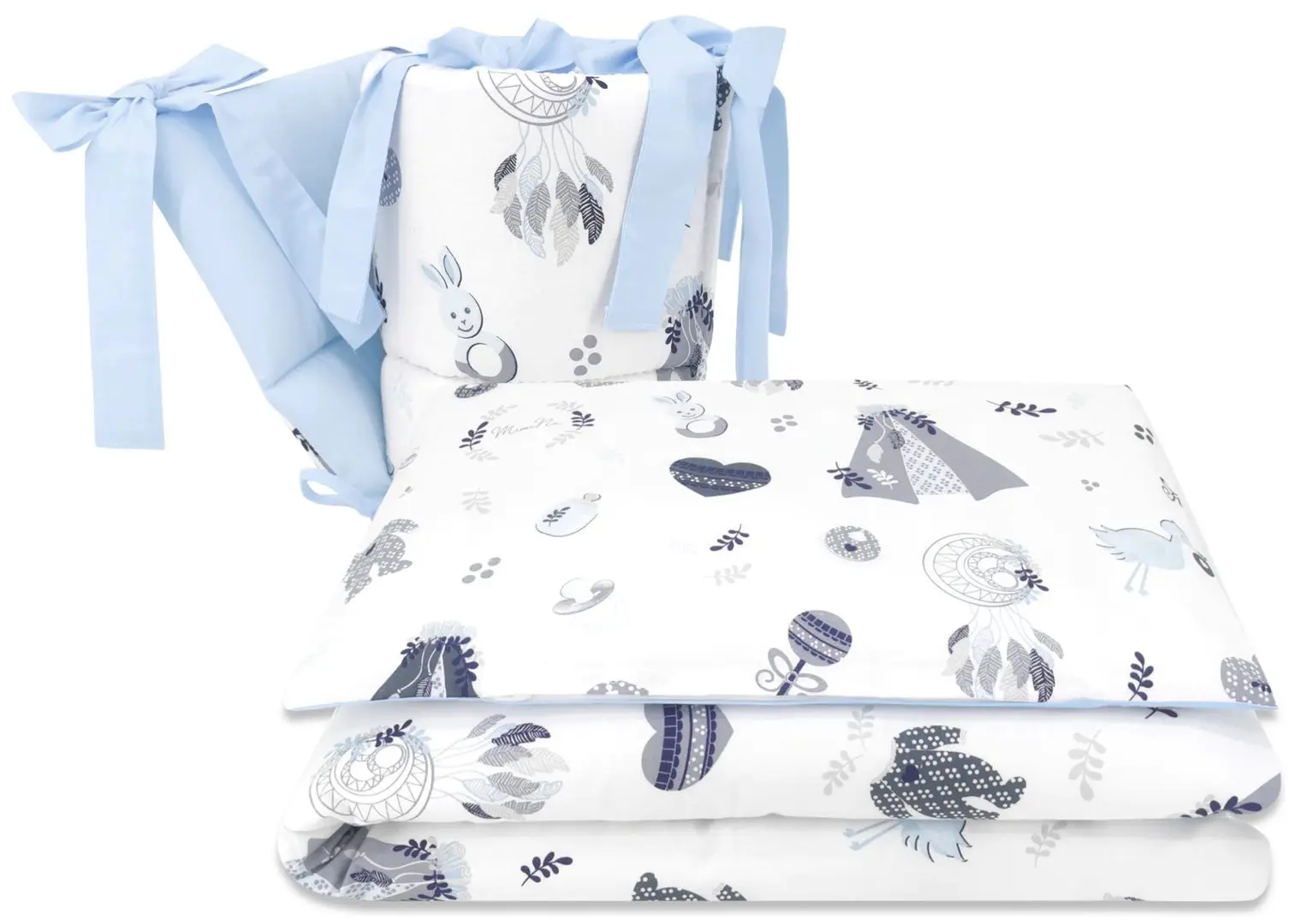 Lenjerie de pat pentru copii MimiNu Baby Shower (Blue)