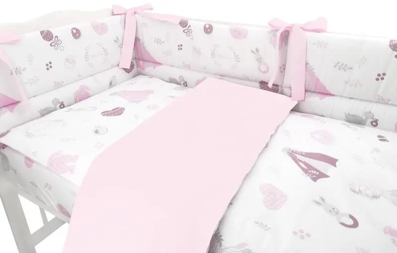 Lenjerie de pat pentru copii MimiNu Baby Shower (Pink) - 2