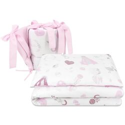 Lenjerie de pat pentru copii MimiNu Baby Shower (Pink)