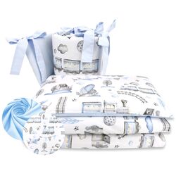 Lenjerie de pat pentru copii MimiNu Boys World (Blue)