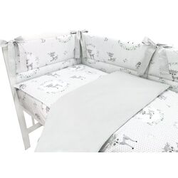 Lenjerie de pat pentru copii MimiNu Deer (Grey) Thumb