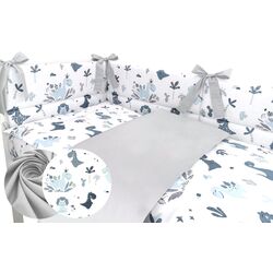 Lenjerie de pat pentru copii MimiNu Dino (Dark Blue) Thumb