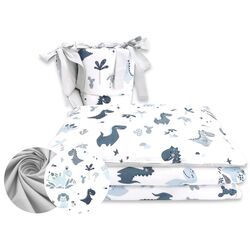 Lenjerie de pat pentru copii MimiNu Dino (Dark Blue)