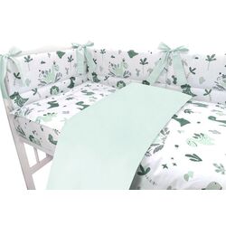 Lenjerie de pat pentru copii MimiNu Dino (Mint) Thumb