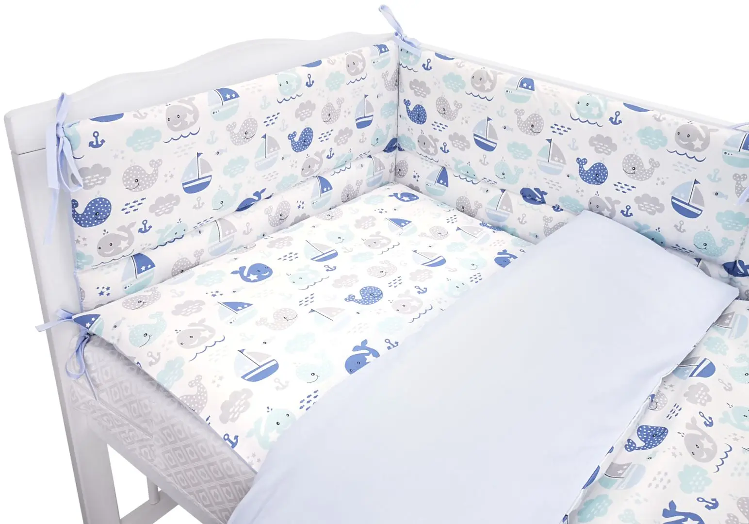Lenjerie de pat pentru copii MimiNu Fish (Blue) - 2