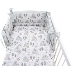 Lenjerie de pat pentru copii MimiNu Forest (Grey) Thumb