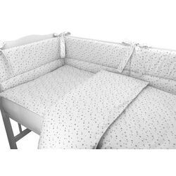 Lenjerie de pat pentru copii MimiNu Mini Stars 60x120 (Gray) Thumb